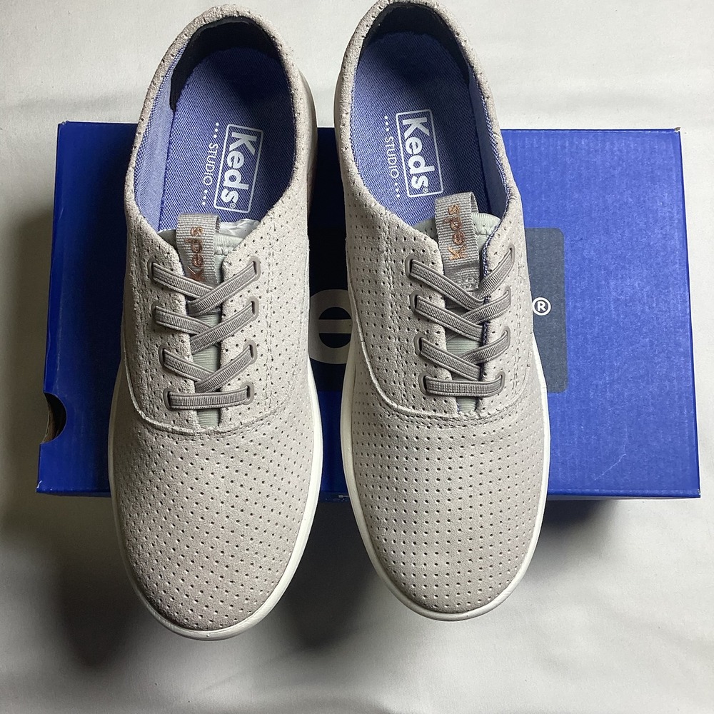 Keds NWT Studio Leap Perf Suede Gray Sneakers Women's Size 8